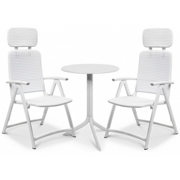stalo ir kėdžių komplektas Acquamarine Spritz 2+1 bianco