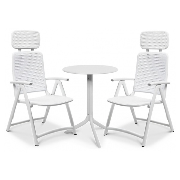 stalo ir kėdžių komplektas Acquamarine Spritz 2+1 bianco